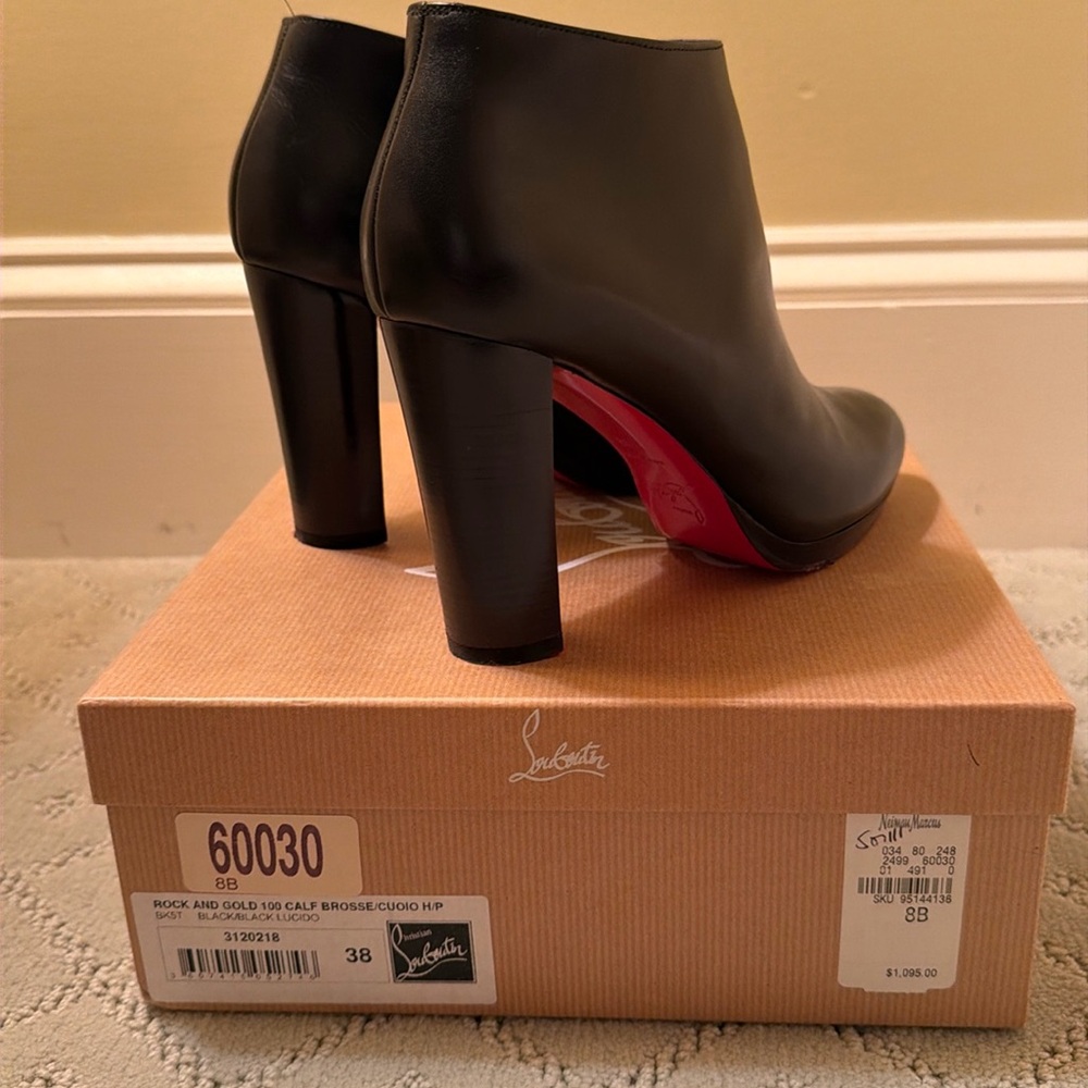 Louboutin Rock and Gold 100 Calf Bootie